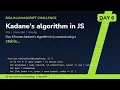 Kadane s algorithm in JS - Day 60 Day DSA in JavaScript Challenge