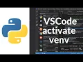 Set Up Python Virtual Environment In Visual Studio Code VS Code VSCode activate venv