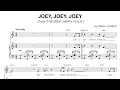 Joey, Joey, Joey - The Most Happy Fella. Piano accompaniment for voice