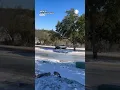 Car Spins and Spins on Icy Road in Texas