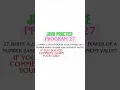 Java Practice Program 27