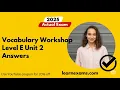 Vocabulary Workshop Level E Unit 2 Answers