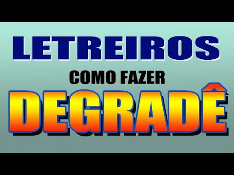 Download MP3 Como fazer letreiros com degradê