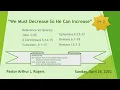 Sermon - 21 We Must Decrease So He Can Increase Part 2