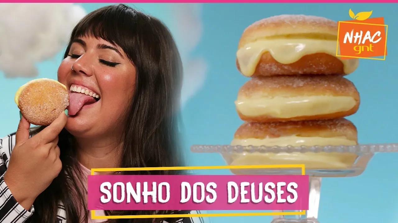 SONHO RECHEADO COM CREME DE BAUNILHA RAÍZA COSTA RAINHA DA COCADA