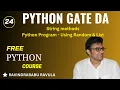PYTHON String methods Python Program - Using Random and List Ravindrababu Ravula