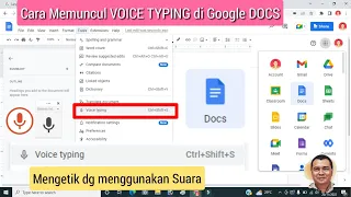 how to display voice typing in google docs
