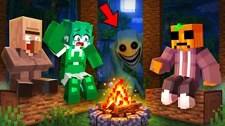 Acampé 24 HORAS en BOSQUE TERRORÍFICO con Mis AMIGOS en Minecraft