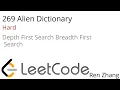 Leetcode 269 Alien Dictionary