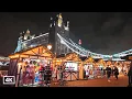 LONDON CHRISTMAS 2025 St Katharine s Dock Dickens Inn Tower Bridge Market 4K R