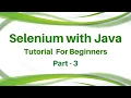Selenium with Java Tutorial Part 3 Selenium Java Tutorial for Beginners Whizdom Trainings