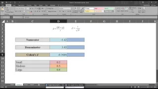 Calculating Effect Size Cohen s d for a One-Sample T Test