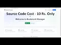 Bookmark Manager Project using Python Django Sqlite HTML CSS