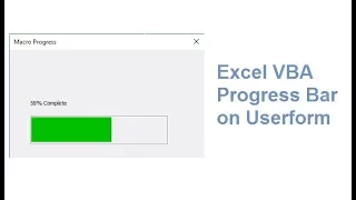 Excel VBA Progress Bar on Userform