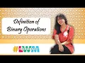 Definition of Binary Operations