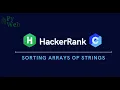 18 Sorting an Array of Strings Hacker Rank - C