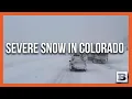 Severe Snow Causes Massive Traffic Problems in Vail Pass Colorado