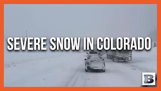 Severe Snow Causes Massive Traffic Problems in Vail Pass Colorado