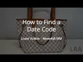 How to locate a date code Louis Vuitton Neverfull MM Edition