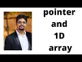 pointer and 1D array