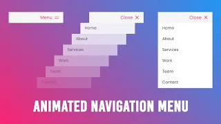 Animated Menu using Html CSS Javascript
