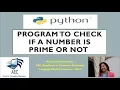 Program to check if a number is Prime or not Python Tutorial in Hindi
