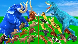 Prehistoric Mammoth Elephant vs Jaguar vs Gorilla | Prehistoric Animals Face Off Size Comparison