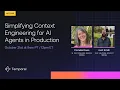 Simplifying Context Engineering for AI Agents in Production