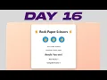 Rock Paper Scissors Game in JavaScript JavaScript Project Day 16