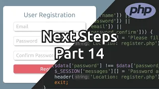 User Registration Next Steps PHP MySQL Mage Mastery Part