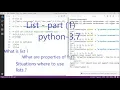 Lecture 26 - Lists part