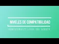 Compatibility level sql server 2016