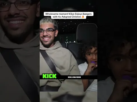 Wholesome moment N3on Enjoys Bangers with his Adopted Children 🔥