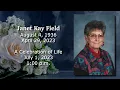 July 1 2023 1 00 p m Janet Field Memorial