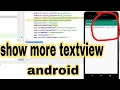 Show More Or Read More TextView in Android Studio