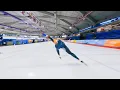 Speed skating behind Jutta Leerdam