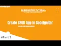 Codeigniter Tutorial For Absolute Beginners Step By Step Create Your First CRUD App