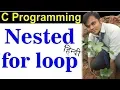 C program Nested for loop Hindi Jayesh Umre