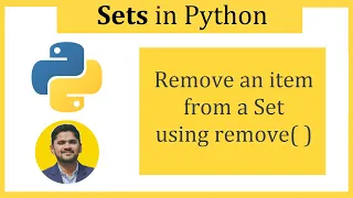 Remove items from a set using the remove method Python Tutorial for Beginners