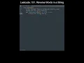 Leetcode 151 Reverse Words in a String in Python Python Leetcode Python Coding Tutorial ASMR