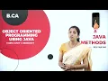 DAY 11 OBJECT ORIENTED PROGRAMMING USING JAVA II SEM B CA JAVA METHODS L11