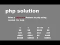 how to print payramid pattern in php