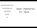 16 Star Reverse Pyramid Using nested for loop in Java
