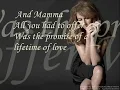 Celine Dion - Goodbye's the saddest word with lyrics