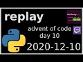 replay - advent of code 2020 day 10 python sqlite