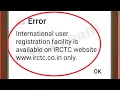IRCTC Rail Connect Account Creation Fix International User Registration Problem