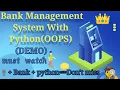 bank management system with opps in python python small project with coadingx