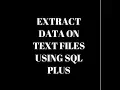 Extracting data into text files using sql plus oracle - Spooling