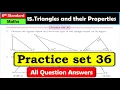 Practice set 36 Class 6 Triangles and their Properties Chapter 15 Maths Maharashtra Board