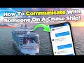 How to communicate on a cruise ship